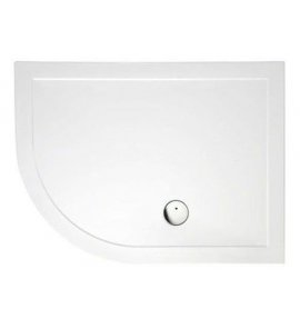 Britton Zamori Brodzik półokrągły lewy 900x1200 mm Biały Z1203