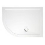 Britton Zamori Brodzik półokrągły lewy 900x1200 mm Biały Z1203