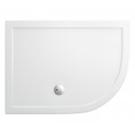 Britton Zamori Brodzik półokrągły prawy 900x1200 mm Biały Z1204