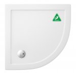 Britton Zamori Brodzik półokrągły 800x800 mm Biały Z1192A