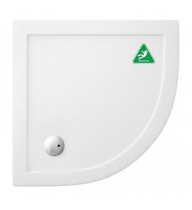 Britton Zamori Brodzik półokrągły 900x900 mm Biały Z1193A