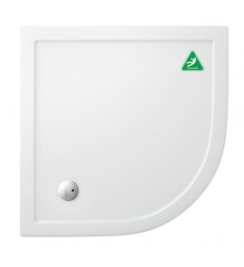 Britton Zamori Brodzik półokrągły 1000x1000 mm Biały Z1194A