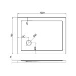 Britton Zamori Brodzik prostokątny 760x1000 mm Biały Z1166