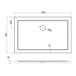 Britton Zamori Brodzik prostokątny 760x1200 mm Biały Z1174