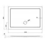 Britton Zamori Brodzik prostokątny 800x1200 mm Biały Z1175
