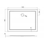 Britton Zamori Brodzik prostokątny 900x1200 mm Biały Z1176