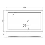 Britton Zamori Brodzik prostokątny 800x1400 mm Biały Z1177