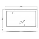 Britton Zamori Brodzik prostokątny 900x1400 mm Biały Z1178