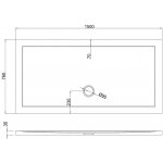 Britton Zamori Brodzik prostokątny 760x1500 mm Biały Z1180