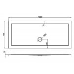 Britton Zamori Brodzik prostokątny 700x1600 mm Biały Z1182