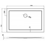 Britton Zamori Brodzik prostokątny 700x1700 mm Biały Z1183