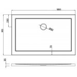 Britton Zamori Brodzik prostokątny 900x1800 mm Biały Z1245
