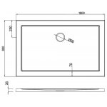 Britton Zamori Brodzik prostokątny 800x1800 mm Biały Z1343