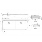 Britton Zamori Brodzik prostokątny 800x2000 mm Biały Z1345