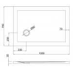 Britton Zamori Brodzik prostokątny 1000x700 mm Biały Z1165A