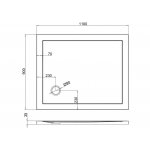 Britton Zamori Brodzik prostokątny 1100x900 mm Biały Z1172A
