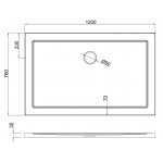 Britton Zamori Brodzik prostokątny 1200x760 mm Biały Z1174A