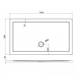 Britton Zamori Brodzik prostokątny 1400x900 mm Biały Z1178A