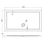 Britton Zamori Brodzik prostokątny 1400x800 mm Biały Z1177A