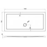 Britton Zamori Brodzik prostokątny 1500x700 mm Biały Z1179A