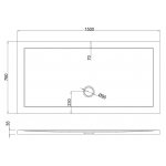 Britton Zamori Brodzik prostokątny 1500x760 mm Biały Z1180A