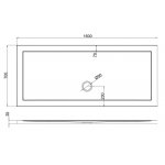 Britton Zamori Brodzik prostokątny 1600x700 mm Biały Z1182A