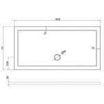 Britton Zamori Brodzik prostokątny 1600x900 mm Biały Z1232A