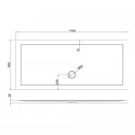 Britton Zamori Brodzik prostokątny 1700x800 mm Biały Z1185A