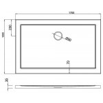 Britton Zamori Brodzik prostokątny 1700x1000 mm Biały Z1342A