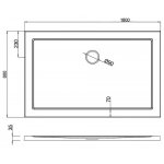 Britton Zamori Brodzik prostokątny 1800x800 mm Biały Z1343A