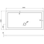 Britton Zamori Brodzik prostokątny 1800x1000 mm Biały Z1344A