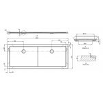 Britton Zamori Brodzik prostokątny 2000x800 mm Biały Z1345A