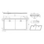 Britton Zamori Brodzik prostokątny 2000x1000 mm Biały Z1347A
