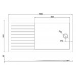 Britton Zamori Brodzik prostokątny 1600x800 mm Biały Z1187A