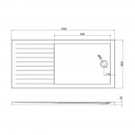 Britton Zamori Brodzik prostokątny 1700x800 mm Biały Z1188A