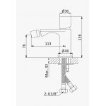 Bruma Adagio Bateria bidetowa bez korka Chrom 1930200CR