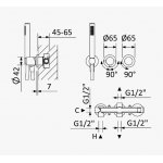 Bruma Adagio Bateria natryskowa podtynkowa ze słuchawką Chrom 1931101CR