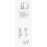 Bruma Adagio Bateria podtynkowa natryskowa z deszczownicą 300x300 mm w suficie i słuchawką prysznicową Chrom 1934211CR