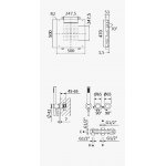 Bruma Adagio Bateria podtynkowa natryskowa z deszczownicą 500x500 mm w suficie ze strumieniem kaskadowym i słuchawką prysznicową Chrom 1934261CR