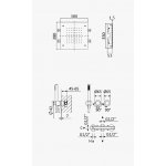Bruma Adagio Bateria podtynkowa natryskowa z deszczownicą 380x380 mm w suficie i słuchawką prysznicową Chrom 1934281CR