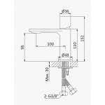Bruma Adagio Bateria umywalkowa bez korka Chrom 1930101CR