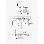 Bruma Adagio Bateria wannowo-natryskowa podtynkowa z wylewką 3-drożna Chrom 1930901CR