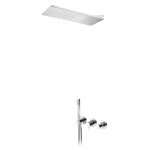 Bruma Adagio Zestaw natryskowy z deszczownicą ścienną i słuchawką prysznicową Chrom 1935751CR