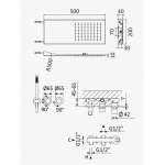 Bruma Adagio Zestaw natryskowy z deszczownicą ścienną i słuchawką prysznicową Chrom 1935751CR