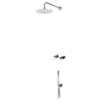 Bruma Adagio Zestaw natryskowy z deszczownicą Ø 250 mm ścienną i słuchawką prysznicową Chrom 1937521CR