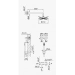 Bruma Adagio Zestaw natryskowy z deszczownicą Ø 230 mm ścienną i słuchawką prysznicową Chrom 1937501CR