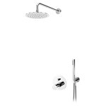 Bruma Adagio Zestaw natryskowy z deszczownicą Ø 230 mm ścienną i słuchawką prysznicową Chrom 1937801CR