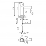 Bruma Adamastor Bateria bidetowa jednootworowa z korkiem Click-Clack chrom 3010242CR