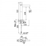 Bruma Adamastor Bateria umywalkowa jednootworowa bez korka chrom 3012102CR