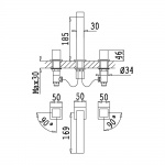 Bruma Adamastor Bateria umywalkowa 3-otworowa bez korka chrom 3012502CR
